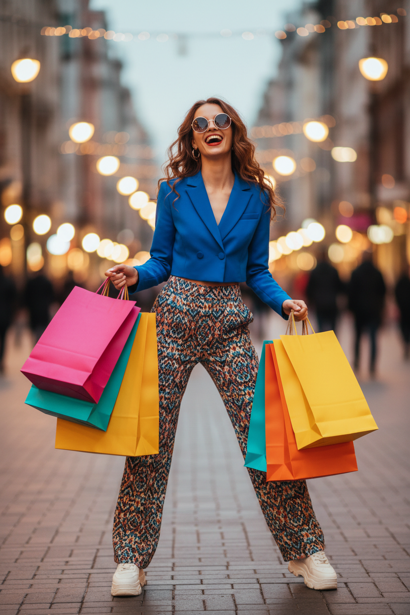 Attractive Happy Shopping Girl